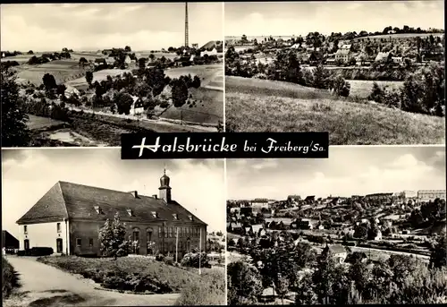 Ak Halsbrücke in Sachsen, Panorama, Teilansichten