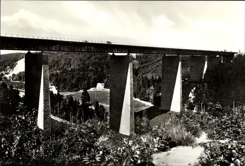 Ak Siebenlehn Großschirma in Sachsen, Autobahnbrücke