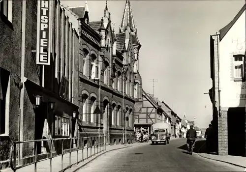 Ak Goldberg in Mecklenburg, Straße des Friedens, Lichtspiele