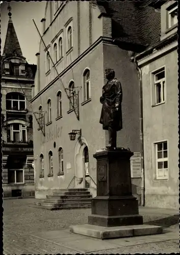 Foto Ak Pulsnitz Sachsen, Ratskeller, Denkmal