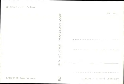 Ak Stralsund in Vorpommern, Rathaus, Bus, Autos
