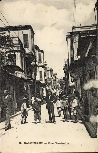 Ak Saloniki Thessaloniki Griechenland, Rue Venizelos
