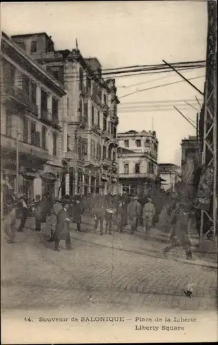 Ak Saloniki Thessaloniki Griechenland, Place de la Liberte