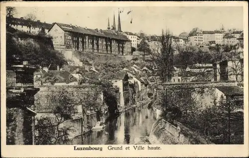 Ak Luxemburg Luxembourg, Grund et Ville haute