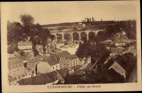 Ak Luxemburg Luxembourg, Partie au Grund