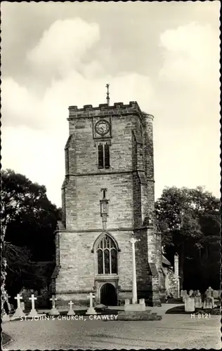 Ak Crawley West Sussex England, St. John's Church