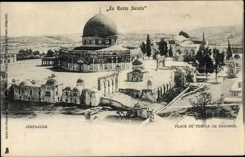 Ak Jerusalem Israel, Place du Temple de Salomon, Felsendom