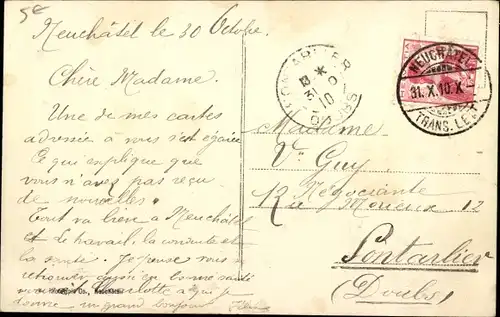 Ak Neuchâtel Neuenburg Stadt, Vue sur l'École et Serrières