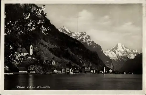 Ak Flüelen Kanton Uri Schweiz, Panorama, Bristenstock