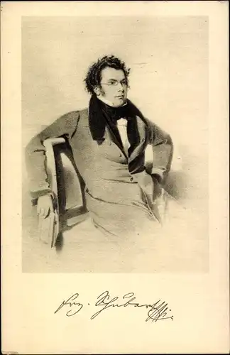 Ak Komponist Franz Schubert, Portrait