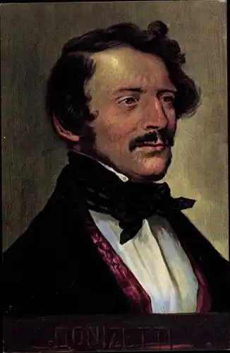 Ak Komponist Gaetano Donizetti, Portrait