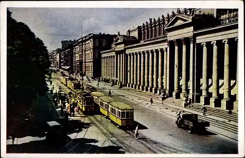 Ak Stuttgart in Württemberg, Am Schlossplatz mit Königsbau, Straßenbahn