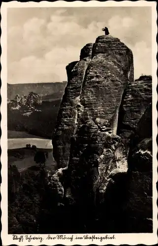 Ak Lohmen Sächsische Schweiz, Basteigebiet, der Mönch