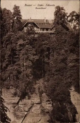 Ak Lohmen Sächsische Schweiz, Bastei, Basteihotel