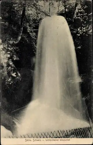 Ak Lichtenhain Sebnitz Sächsische Schweiz, Lichtenhainer Wasserfall