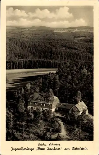 Ak Reinhardtsdorf Schöna Sächsische Schweiz, Zirkelstein, Jugendherberge Hans Dankner