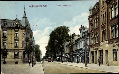 Ak Wilhelmshaven an der Nordsee, Bismarckstraße, Restaurant