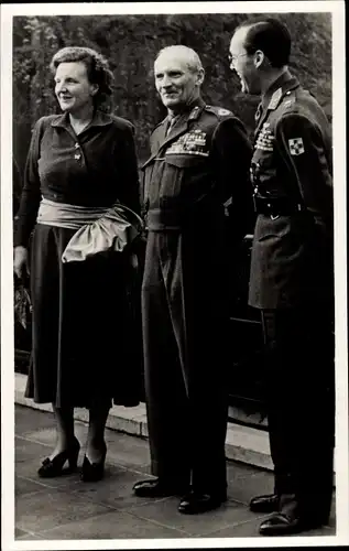 Ak Juliana der Niederlande, Prinz Bernhard, Veldmaarschalk Bernard Montgomery, Paleis Soestdijk 1948