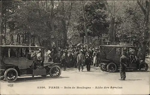 Ak Paris XVI, Bois de Boulogne, Allée des Acrias