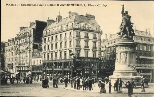 Ak Paris XVII., La Place Clichy, Belle Jardiniere