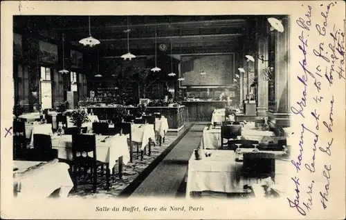 Ak Paris X., Salle du Buffet, La Gare du Nord