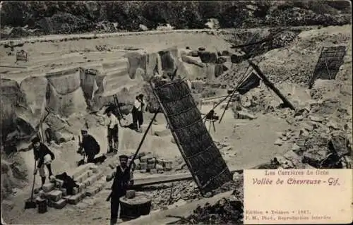 Ak Saint Lambert Vallée de Chevreuse Yvelines, Les Carrières de Gres