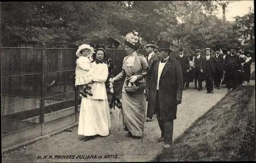 Ak Juliana der Niederlande, Prinses Juliana in Artis