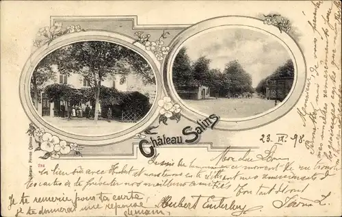 Ak Château Salins Lothringen Moselle, Straßenpartie