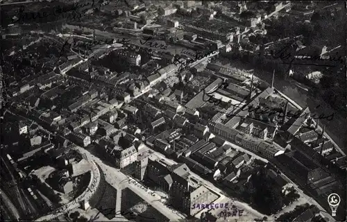 Ak Sarreguemines Saargemünd Lothringen Moselle, Blick v. Zeppelin