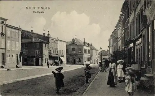 Ak Morhange Mörchingen Lothringen Moselle, Marktplatz