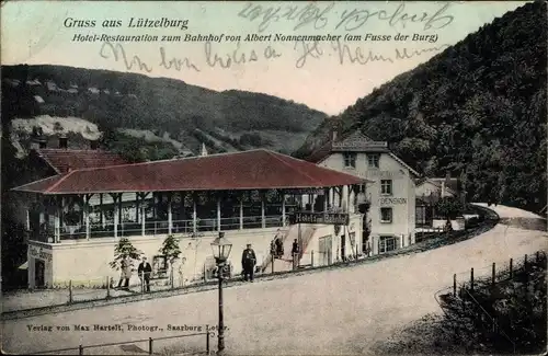 Ak Lutzelbourg Lützelburg Lothringen Moselle, Restauration zum Bahnhof