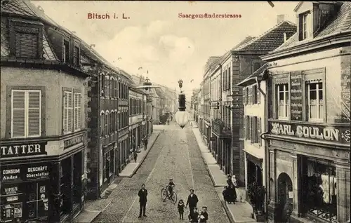 Ak Bitche Bitsch Lothringen Moselle, Saargemünderstraße, Kinder, Karl Coulon