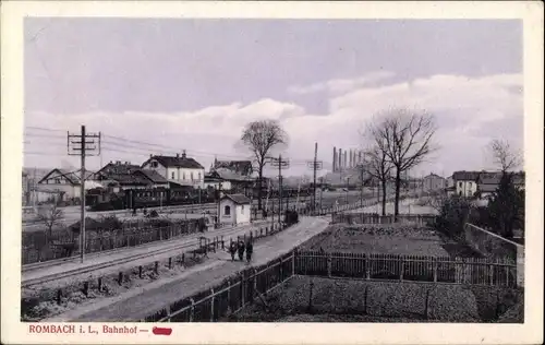Ak Rombas Rombach Lothringen Moselle, Bahnhof