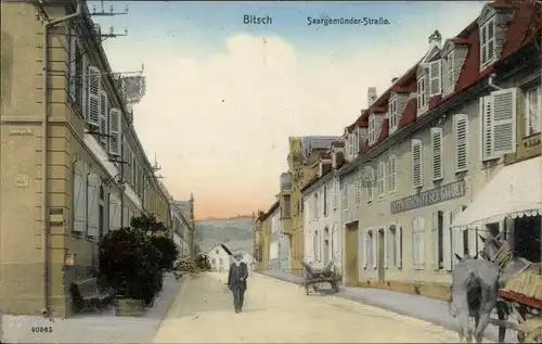 Ak Bitche Bitsch Lothringen Moselle, Saargemünder Straße