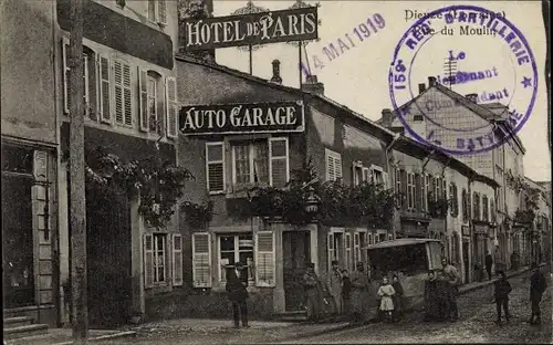 Ak Dieuze Duss Duß Lothringen Moselle, Rue du Moulin, Hotel de Paris