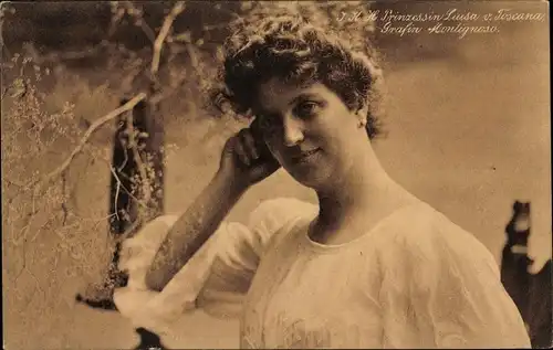 Ak Prinzessin Luisa von Toscana, Portrait