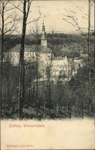 Ak Weesenstein im Müglitztal Sachsen, Schloss Weesenstein