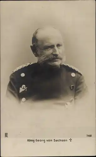 Ak König Georg von Sachsen, Portrait