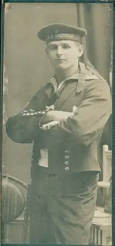 CdV Pforzheim, Deutscher Seemann in Uniform, SMS Gneisenau, Kaiserliche Marine