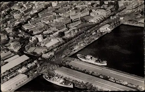 Ak Dakar Senegal, le Port, Fliegeraufnahme