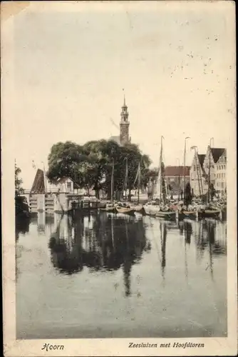 Ak Hoorn Nordholland Niederlande, Zeesluizen met Hoofdtoren