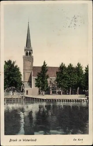 Ak Broek in Waterland Nordholland Niederlande, De Kerk