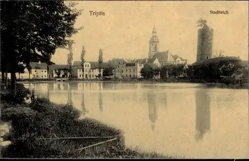 Ak Triptis in Thüringen, Stadtteich
