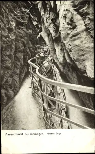 Ak Meiringen Kanton Bern Schweiz, Aareschlucht, Große Enge