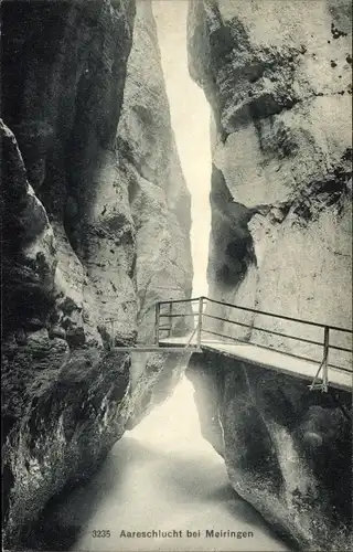 Ak Meiringen Kanton Bern Schweiz, Aareschlucht