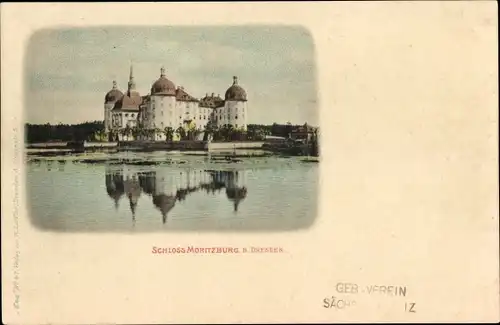 Ak Moritzburg in Sachsen, Blick zum Schloss