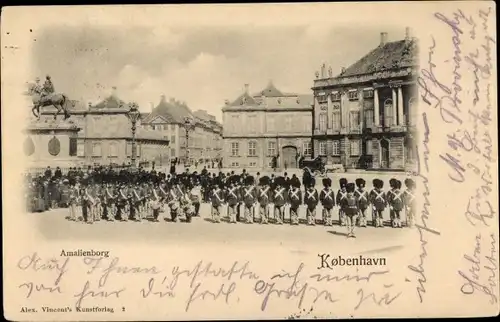 Ak København Kopenhagen Dänemark, Amalienborg, Regiment