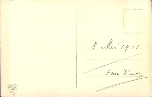 Ak Getigerte langhaarige Katze, Tierportrait