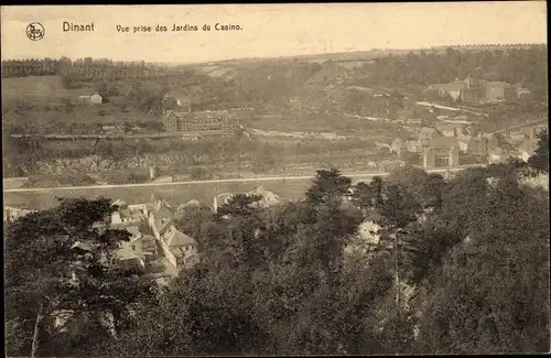 Ak Dinant Wallonien Namur, Vue prise des Jardins du Casino