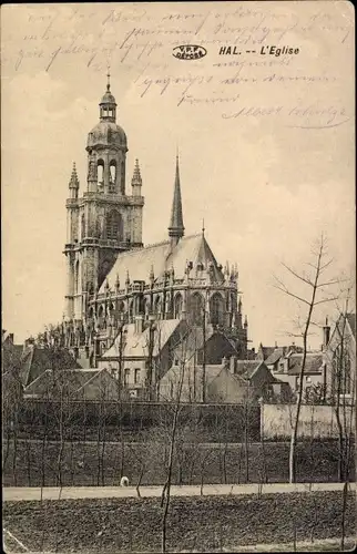 Ak Hal Flämisch Brabant Flandern, L'Eglise